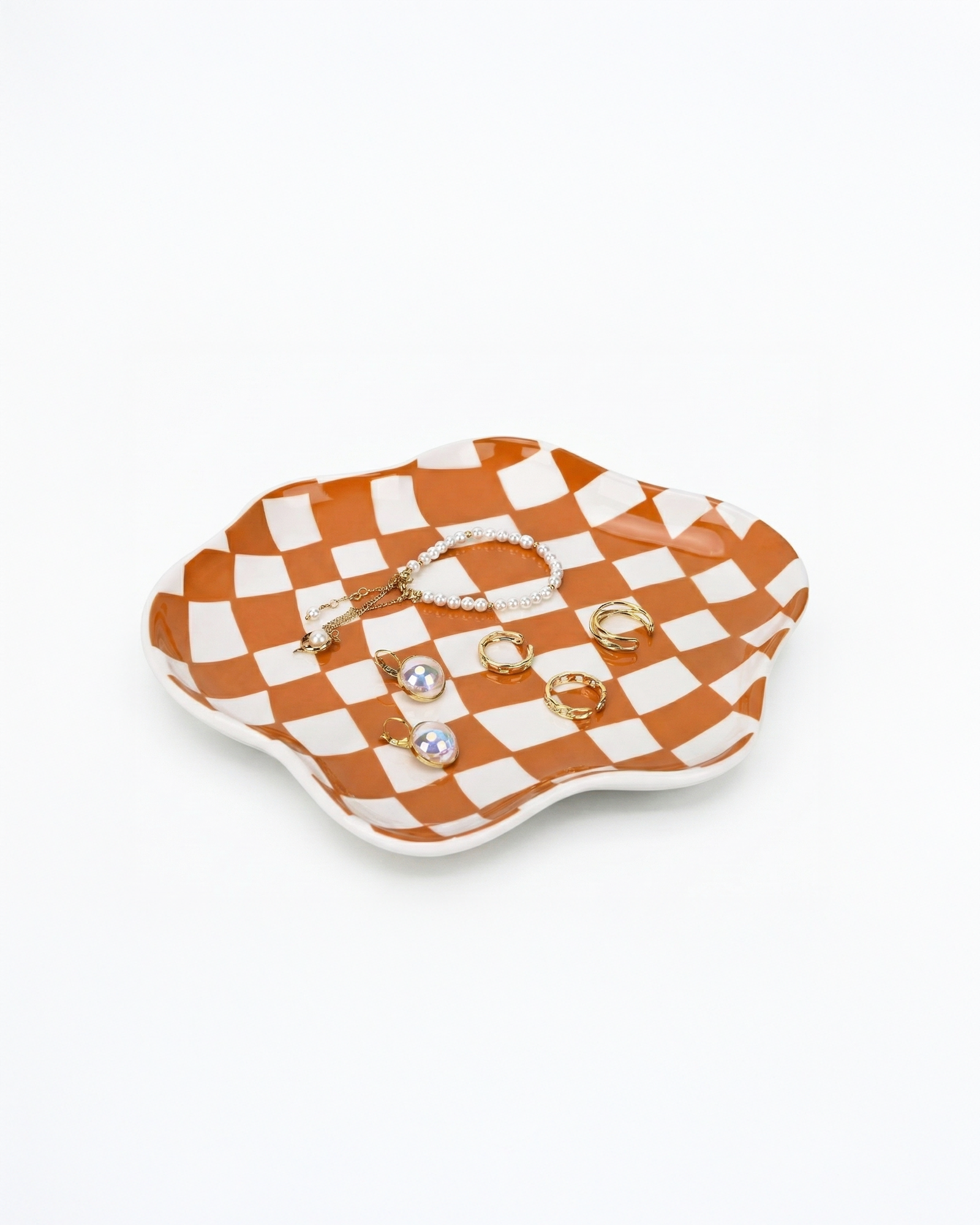 the chessboard | checkered plate | orange