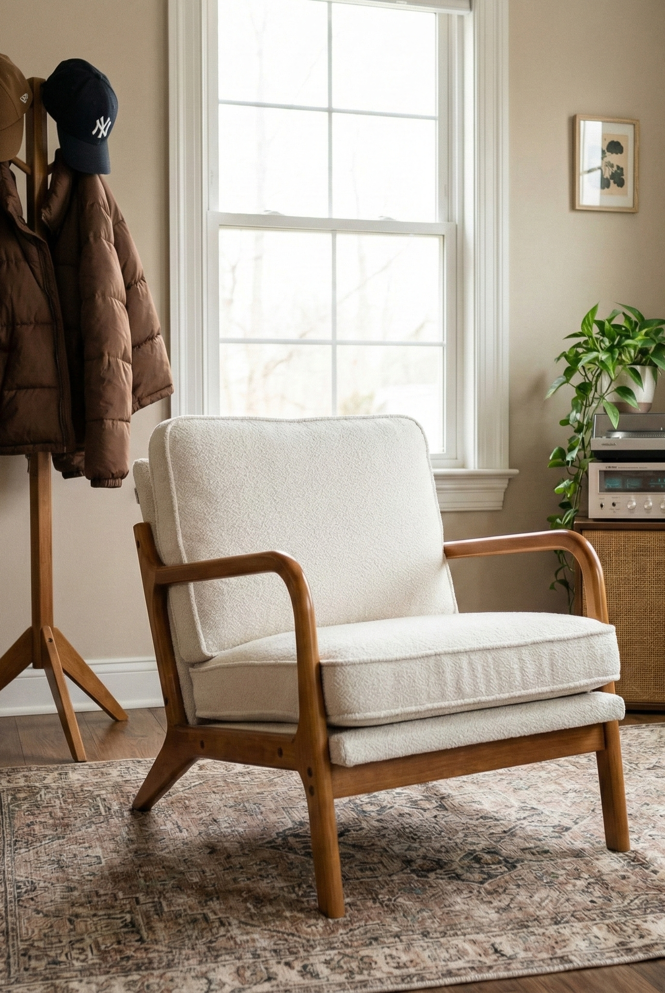 the accent chair | accent armchair | beige