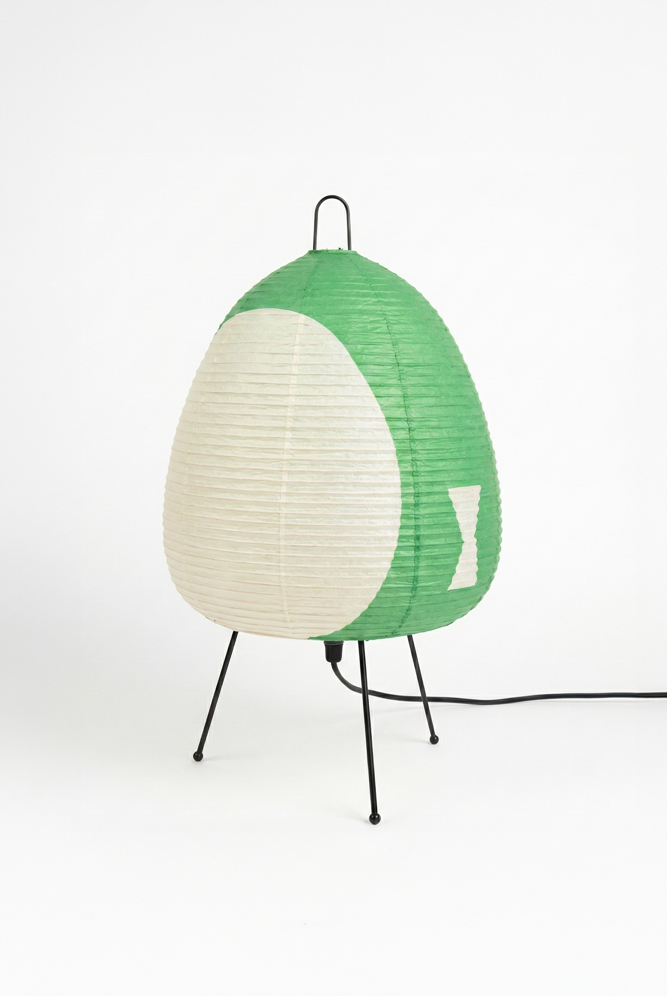the rice lamp | japanese rice paper table lamp | green