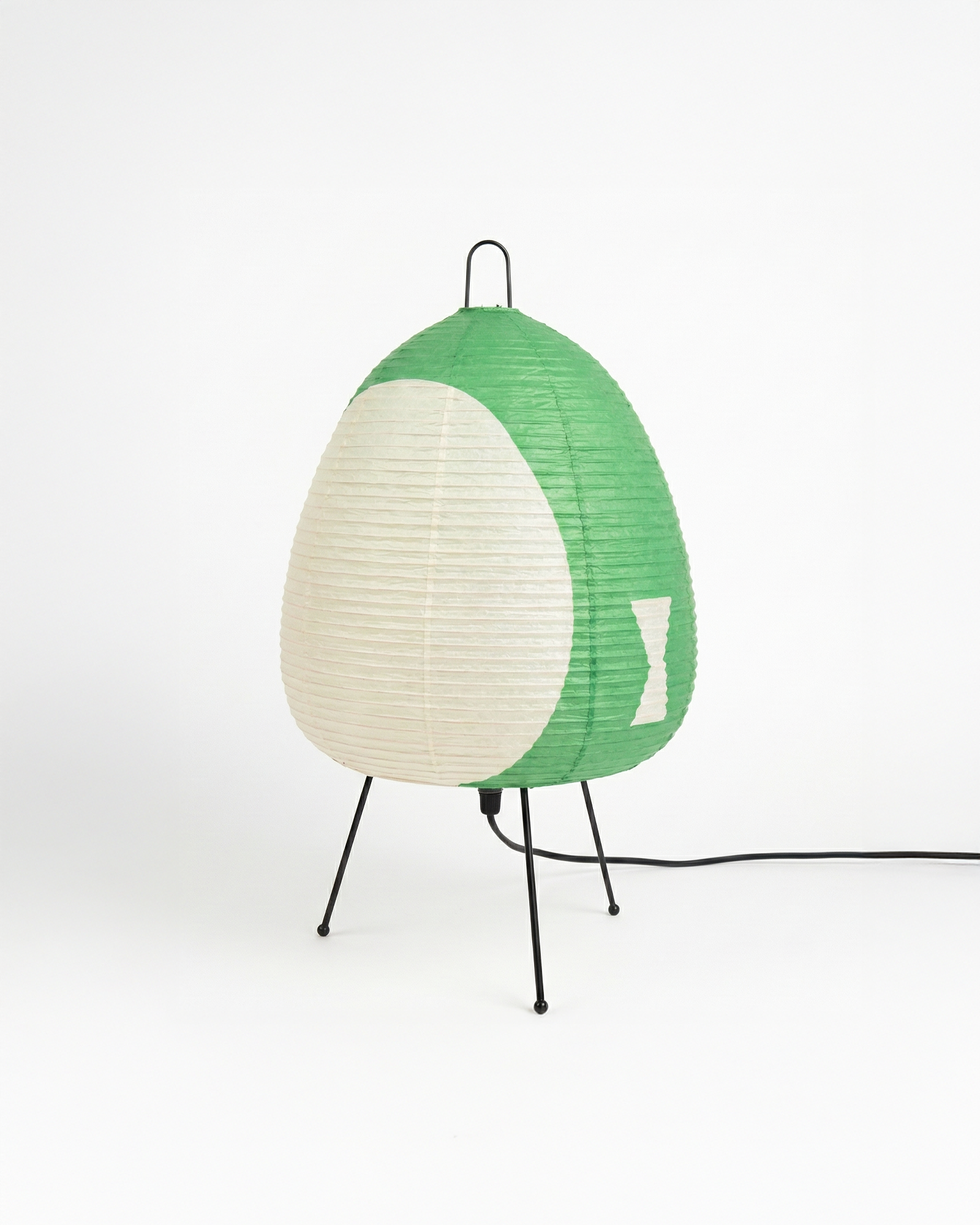 the rice lamp | japanese rice paper table lamp | green