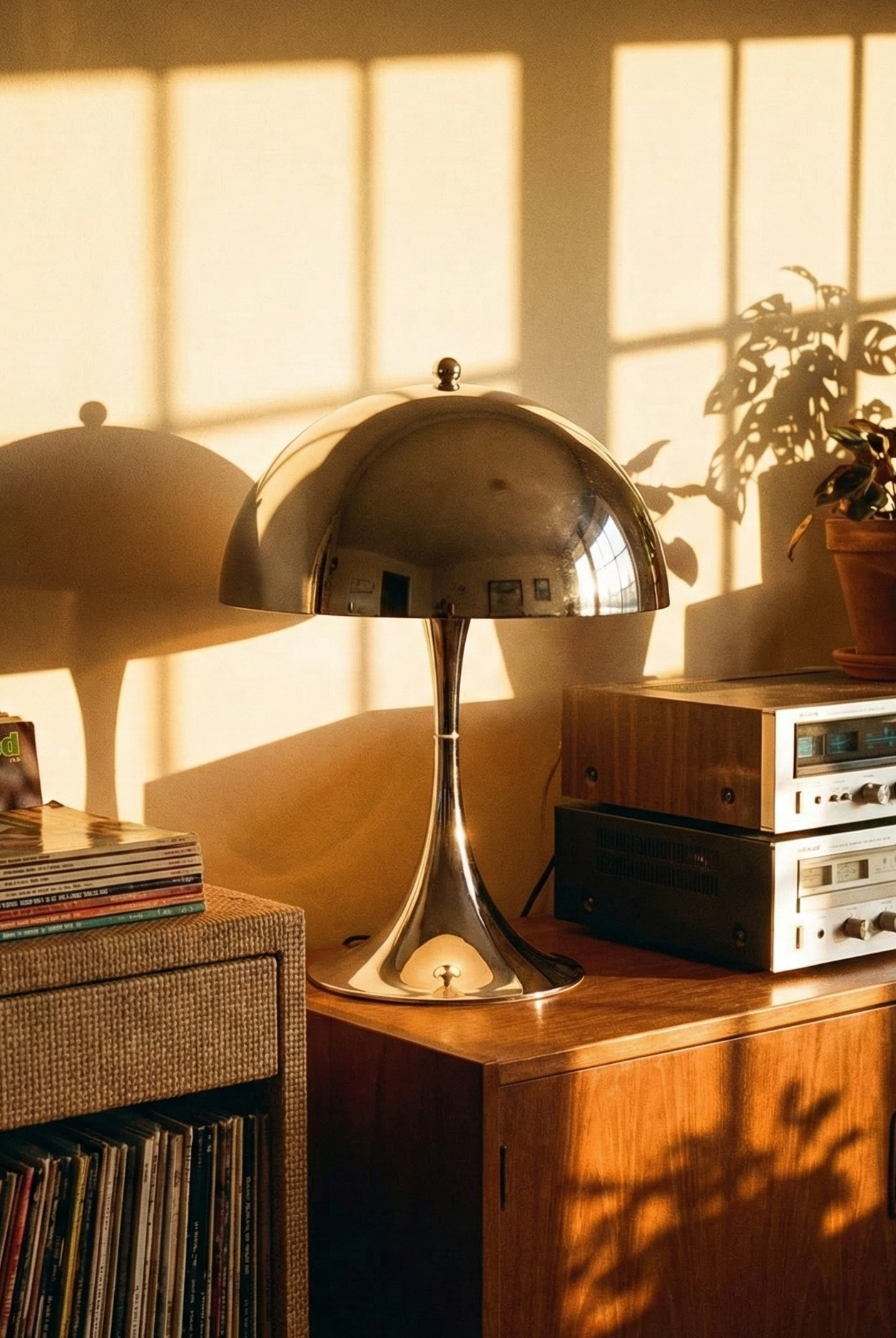 the chrome mushroom | mushroom table lamp