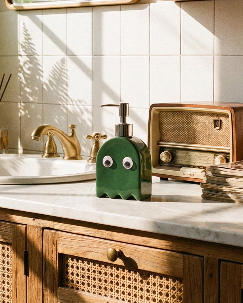 the arcade ghost | soap dispenser | green