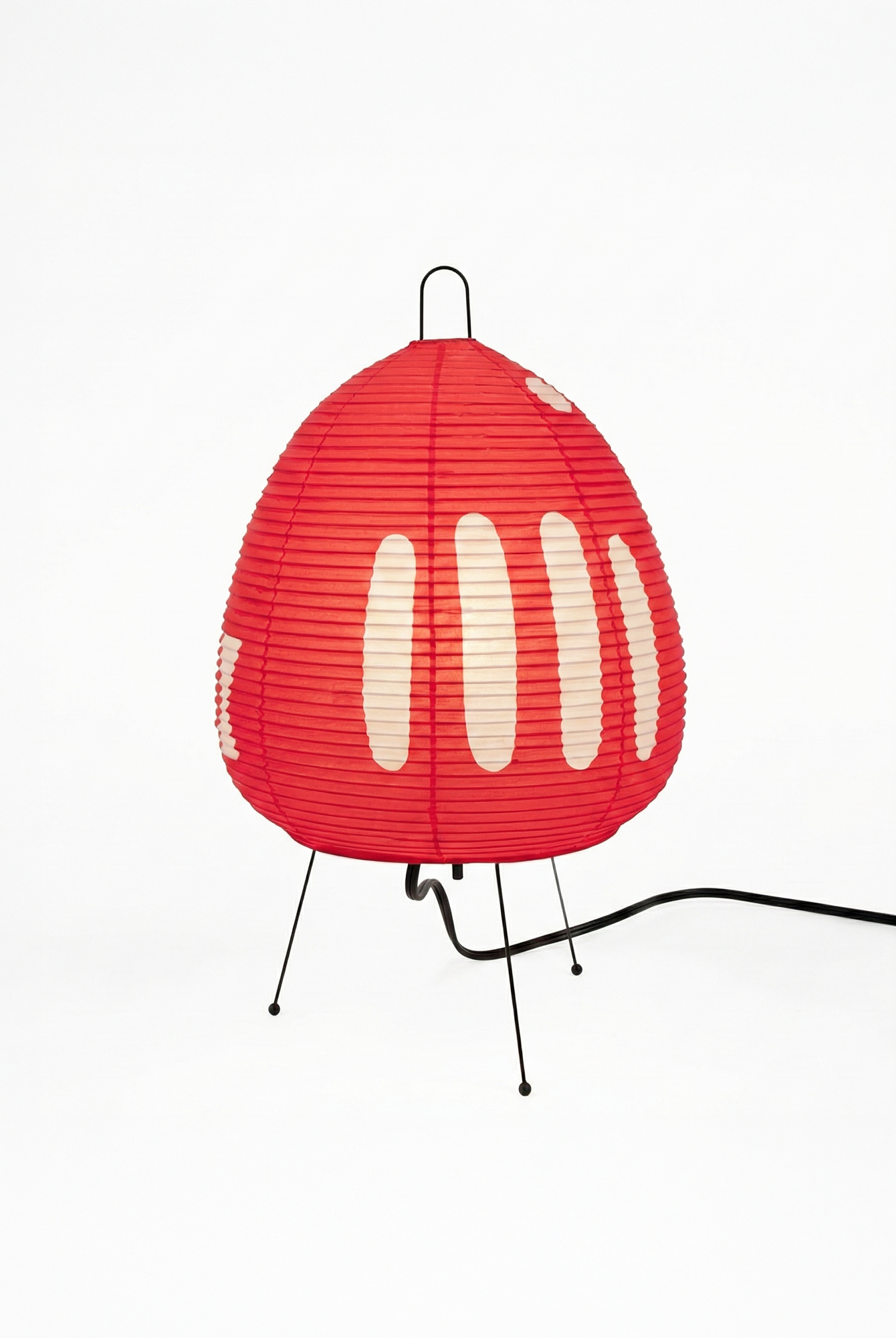 the rice lamp | japanese rice paper table lamp | red