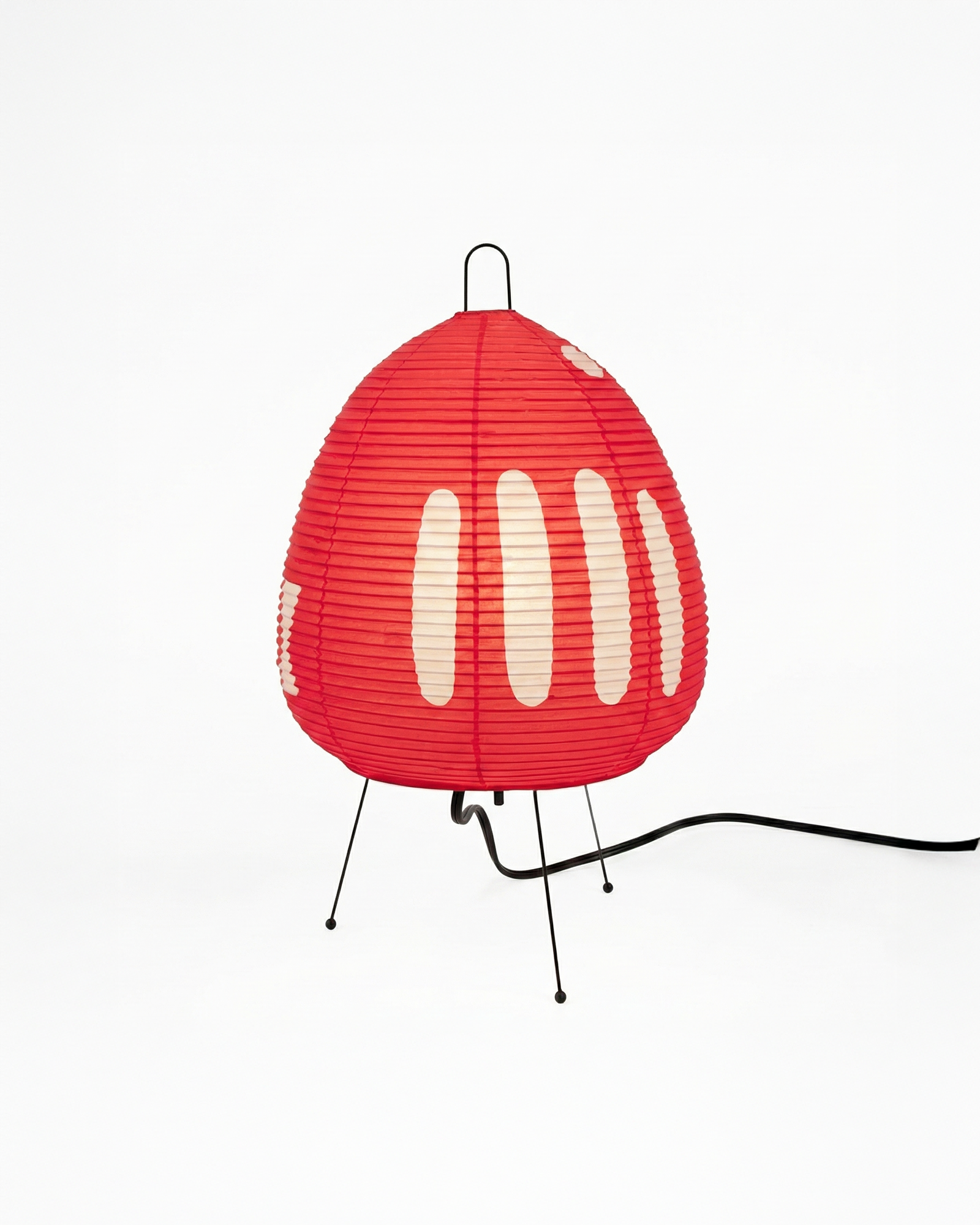 the rice lamp | japanese rice paper table lamp | red