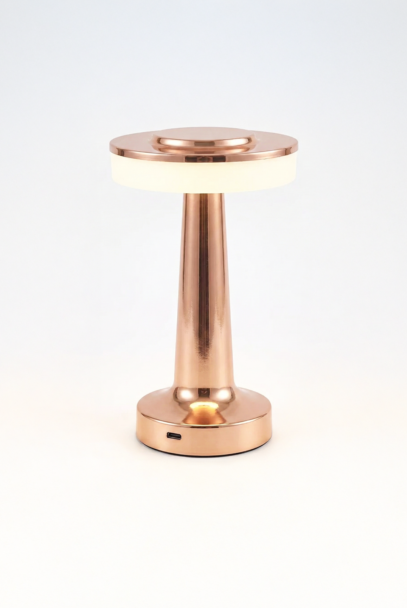 the ufo | metal touch table lamp | rose gold