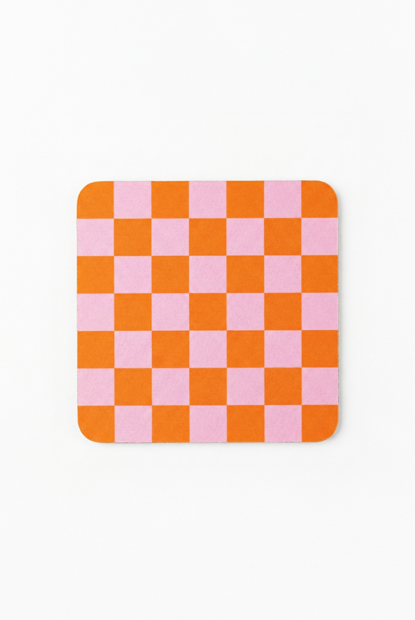 the checkerboard coaster | orange coaster