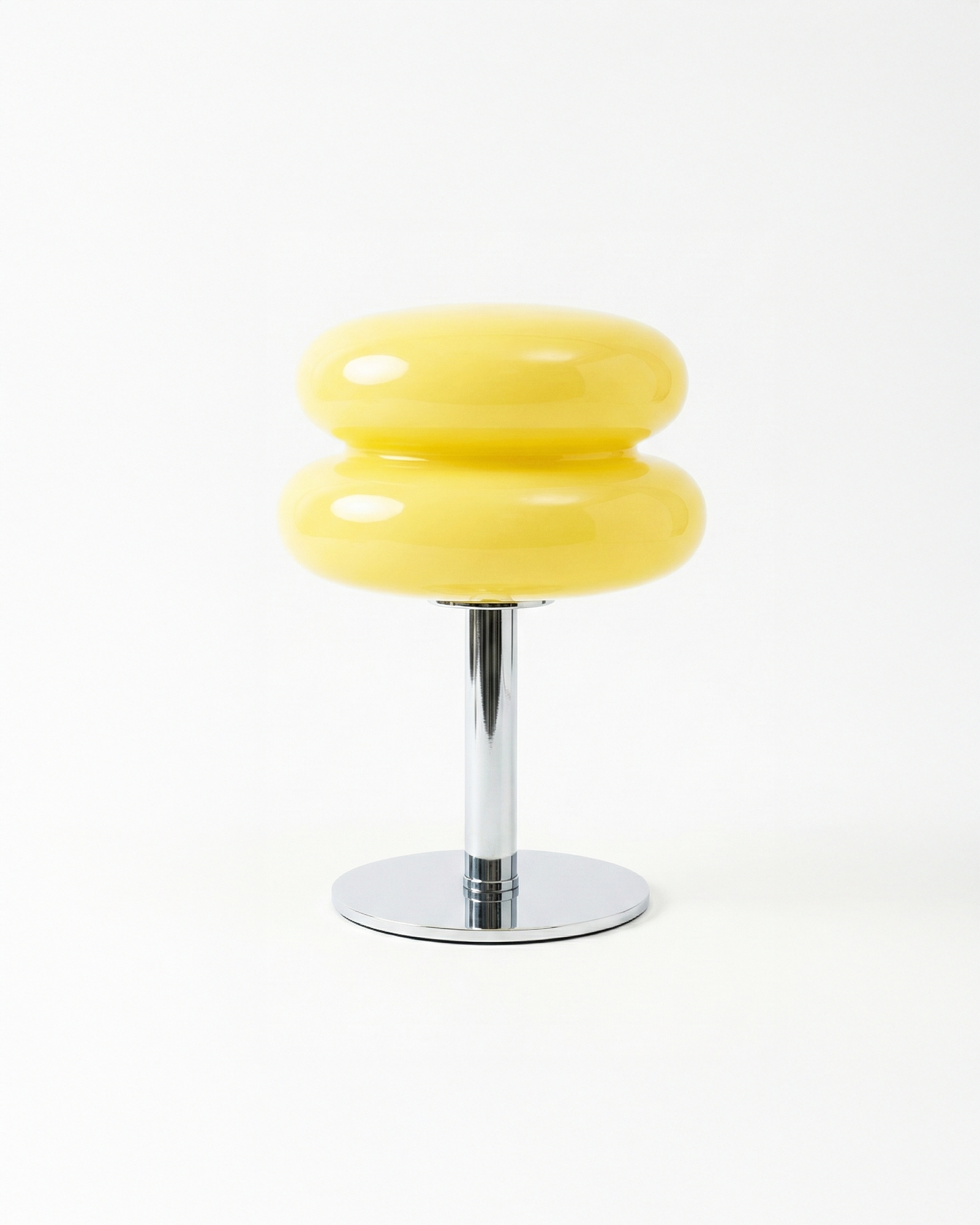 the macaron | macaron shaped table lamp | yellow