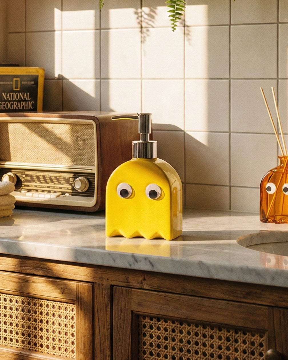 the arcade ghost | soap dispenser | yellow