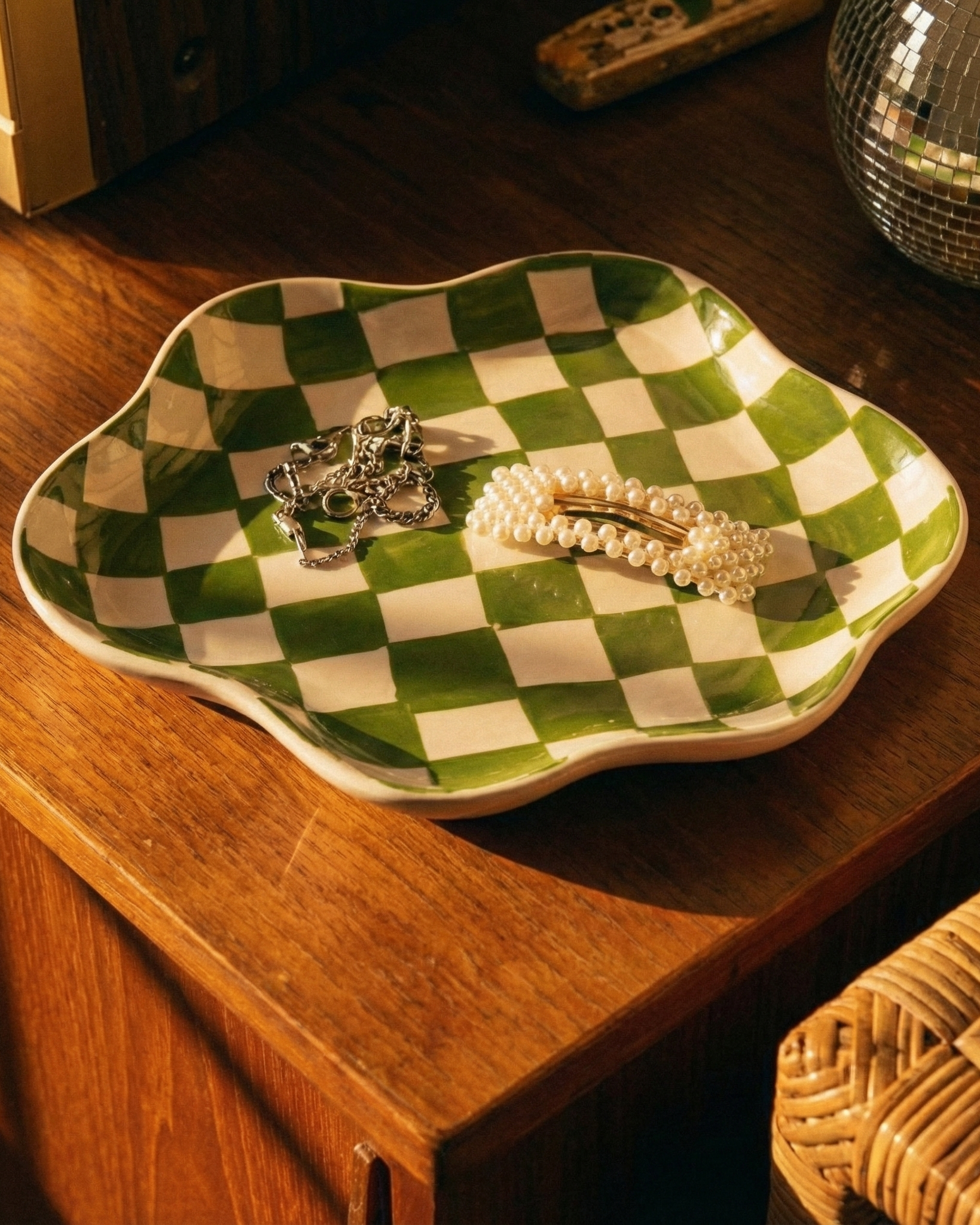 the chessboard | checkered plate | green