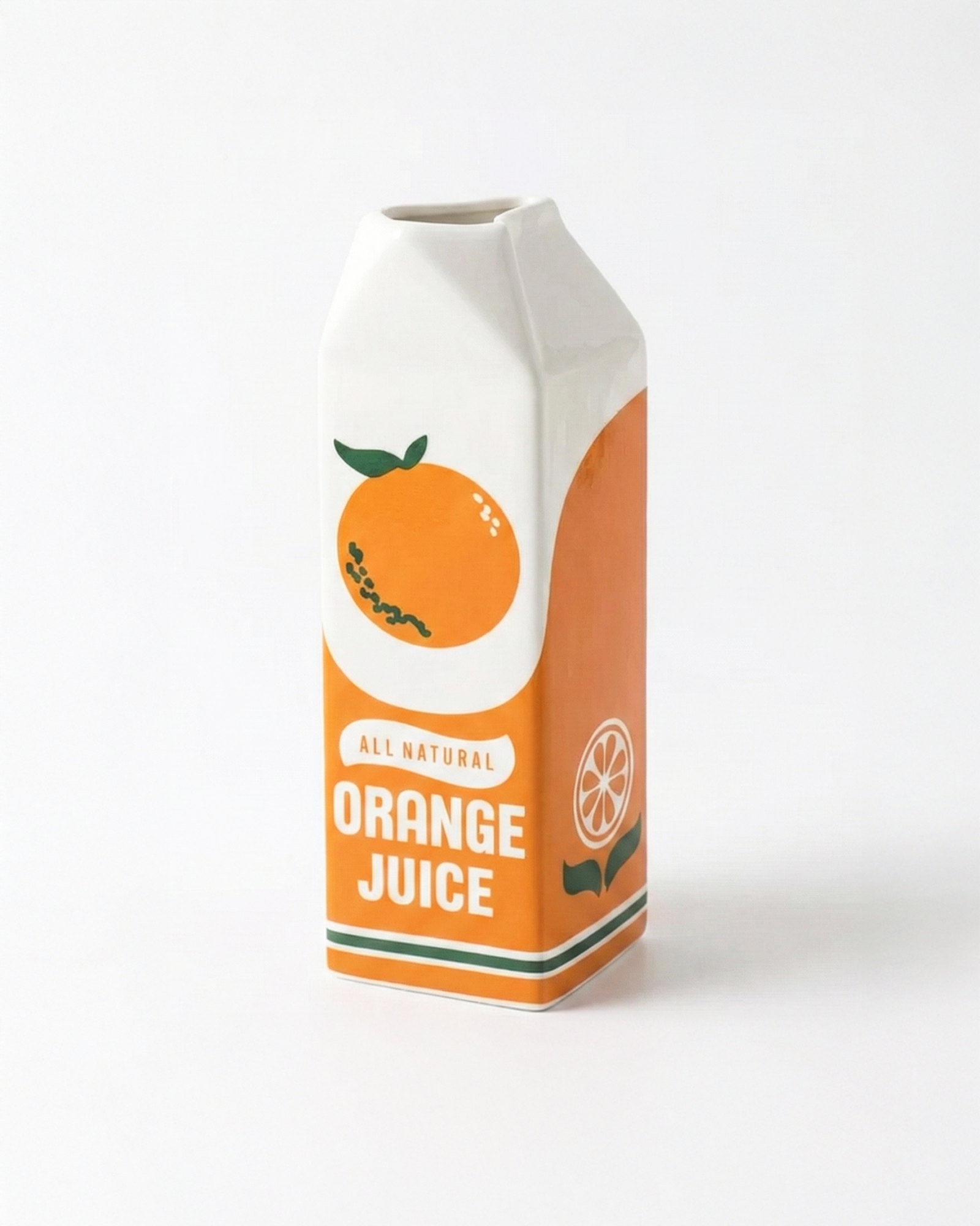 the oj | ceramic orange juice flower vase