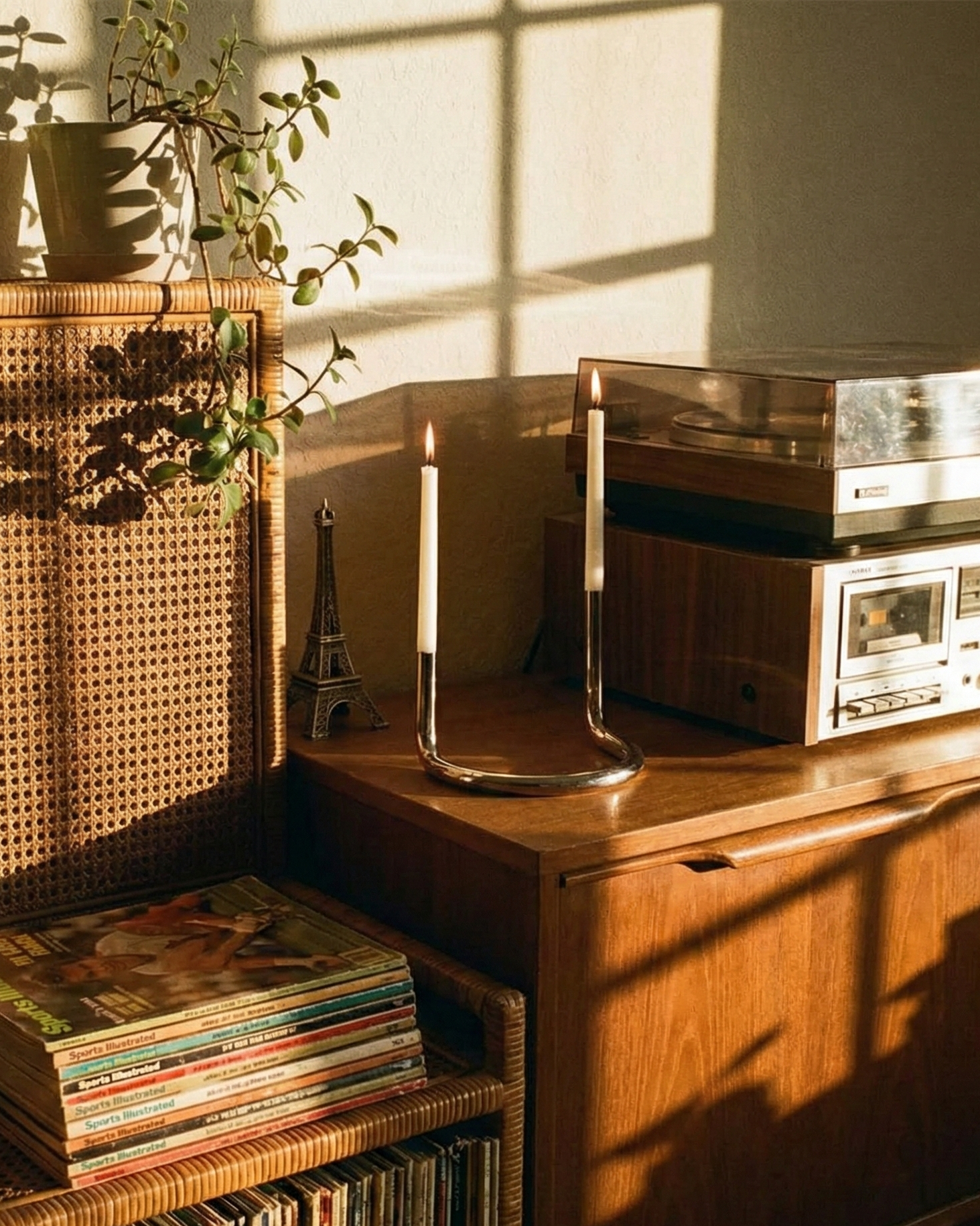 the nordic chrome arch | modern stainless steel candelabra