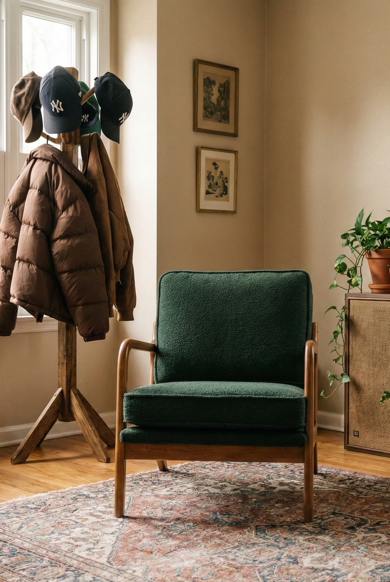 the accent chair | accent armchair | green