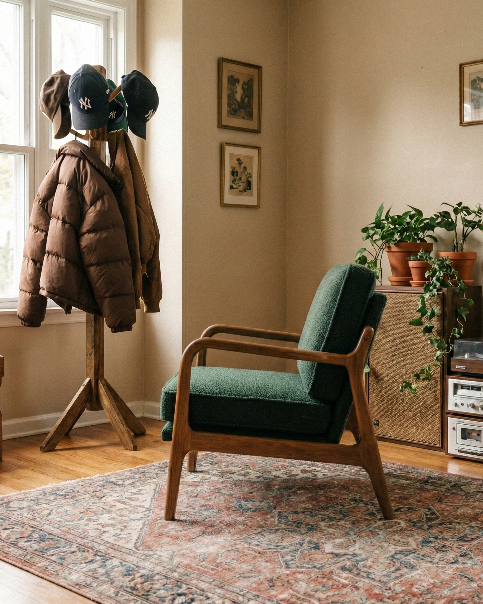 the accent chair | accent armchair | green