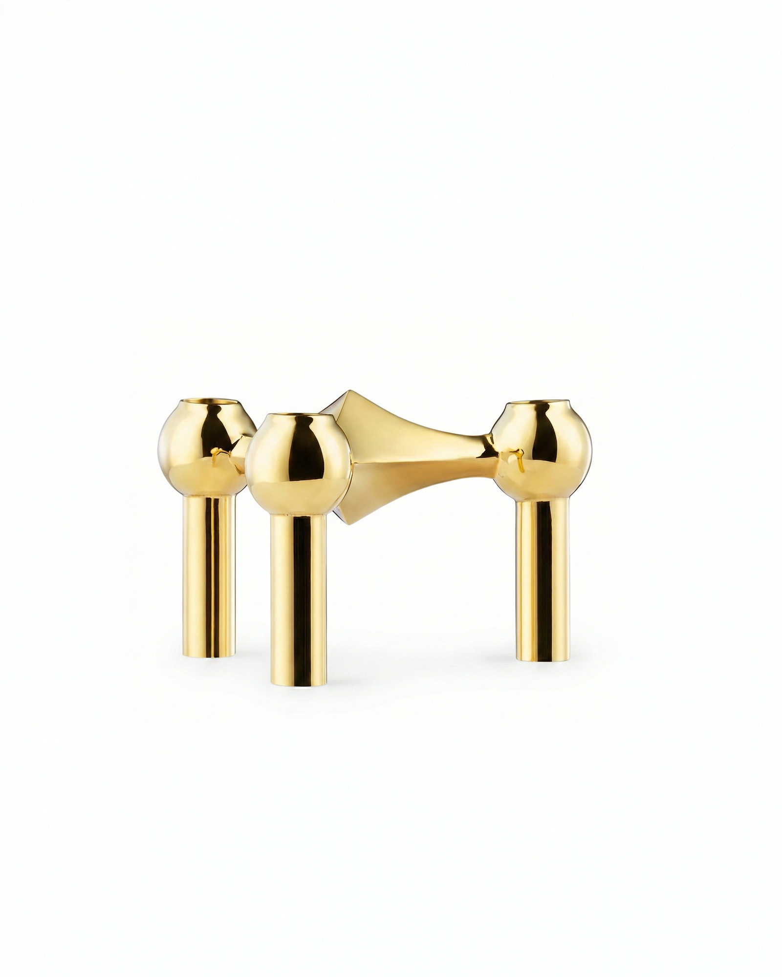 the molecular stand | silver stainless steel candle stand | gold