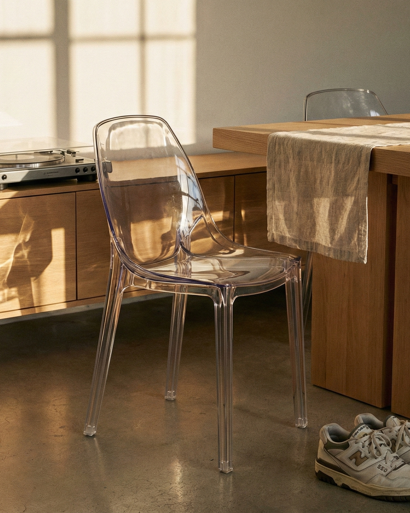 the prism perch | transparent dining chair | clear