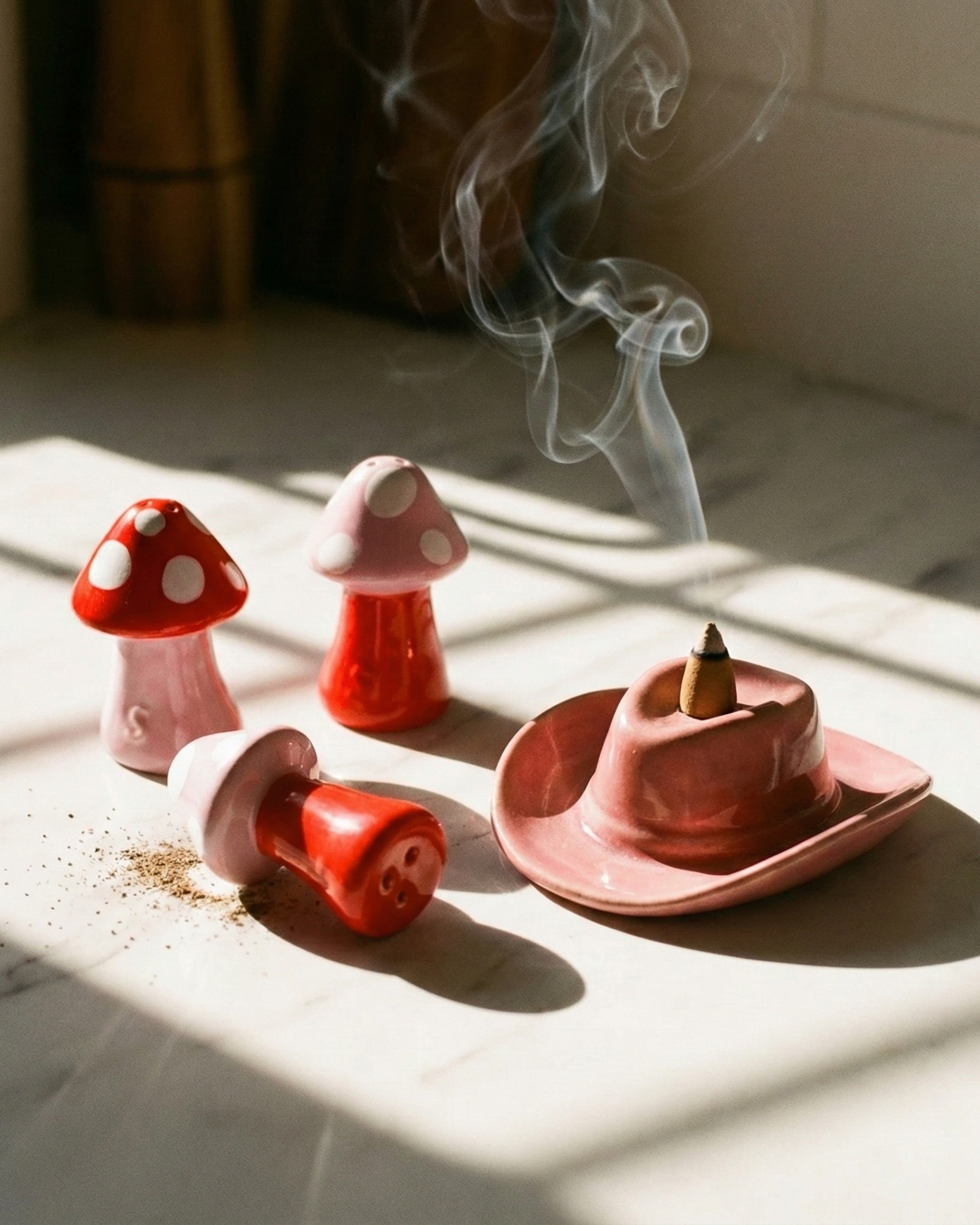 the mushroom duo | salt and pepper shakers