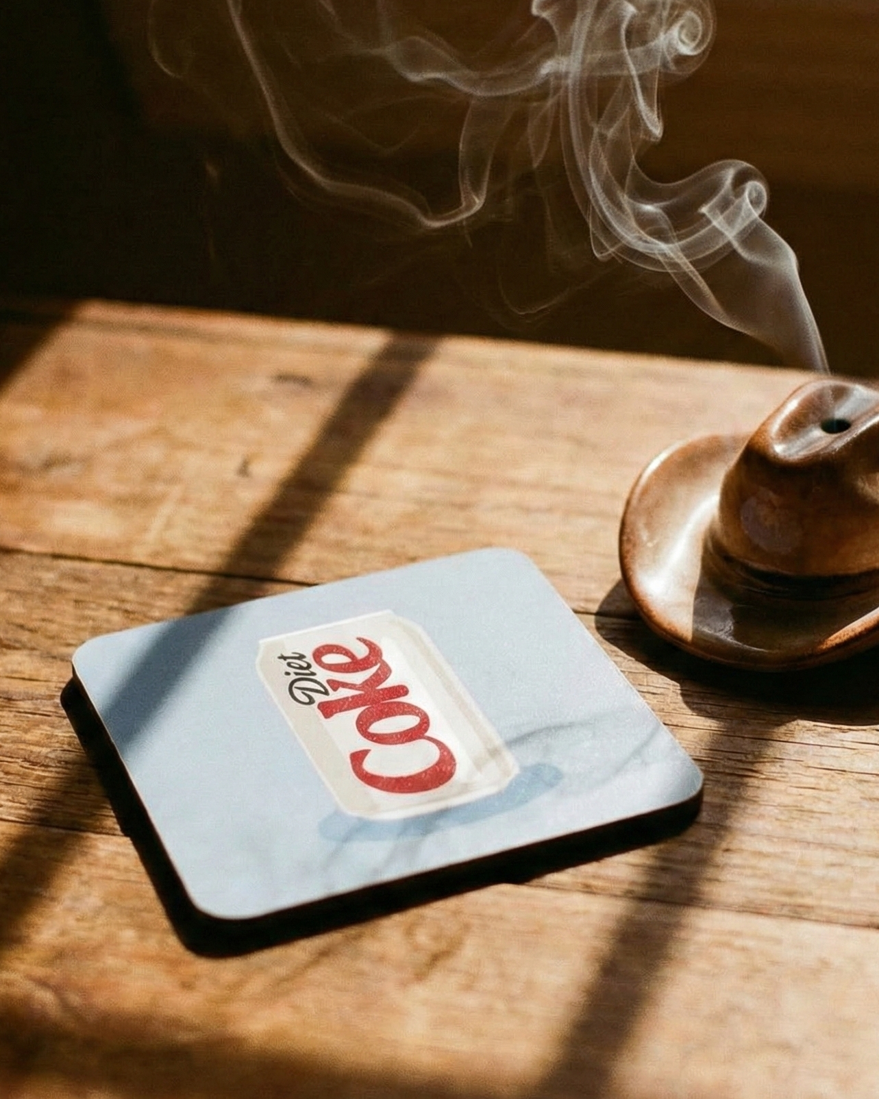 the diet coke coaster | blue coaster