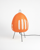 the rice lamp | japanese rice paper table lamp | orange