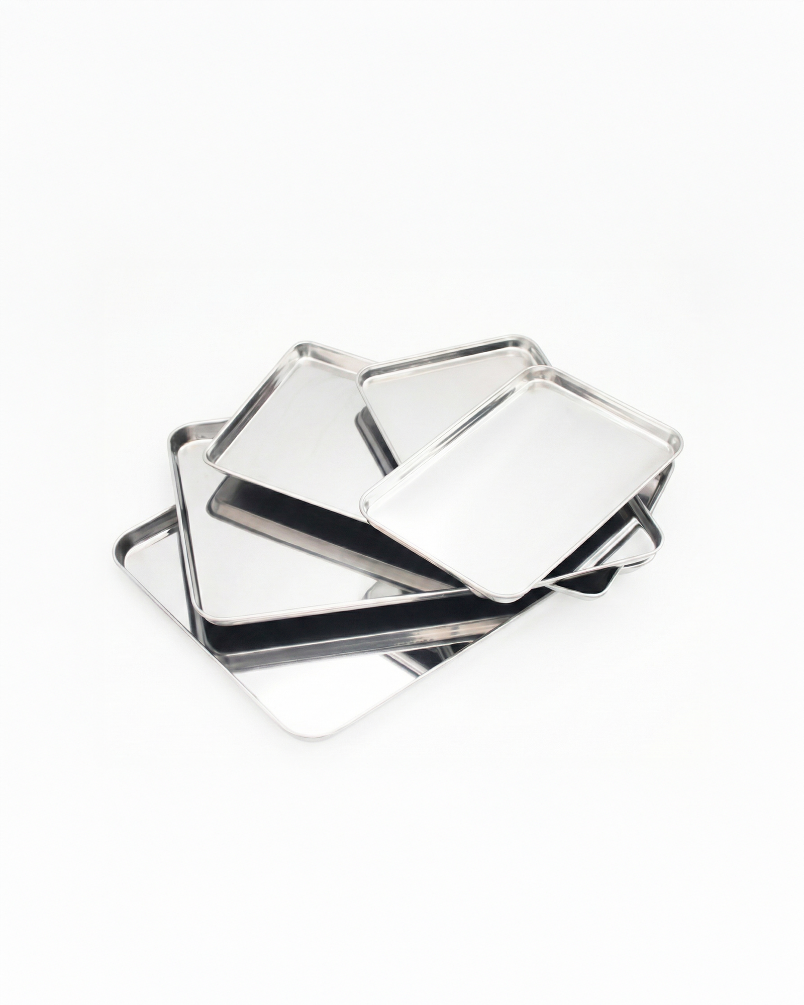the sleek server | stainless steel food display tray | silver