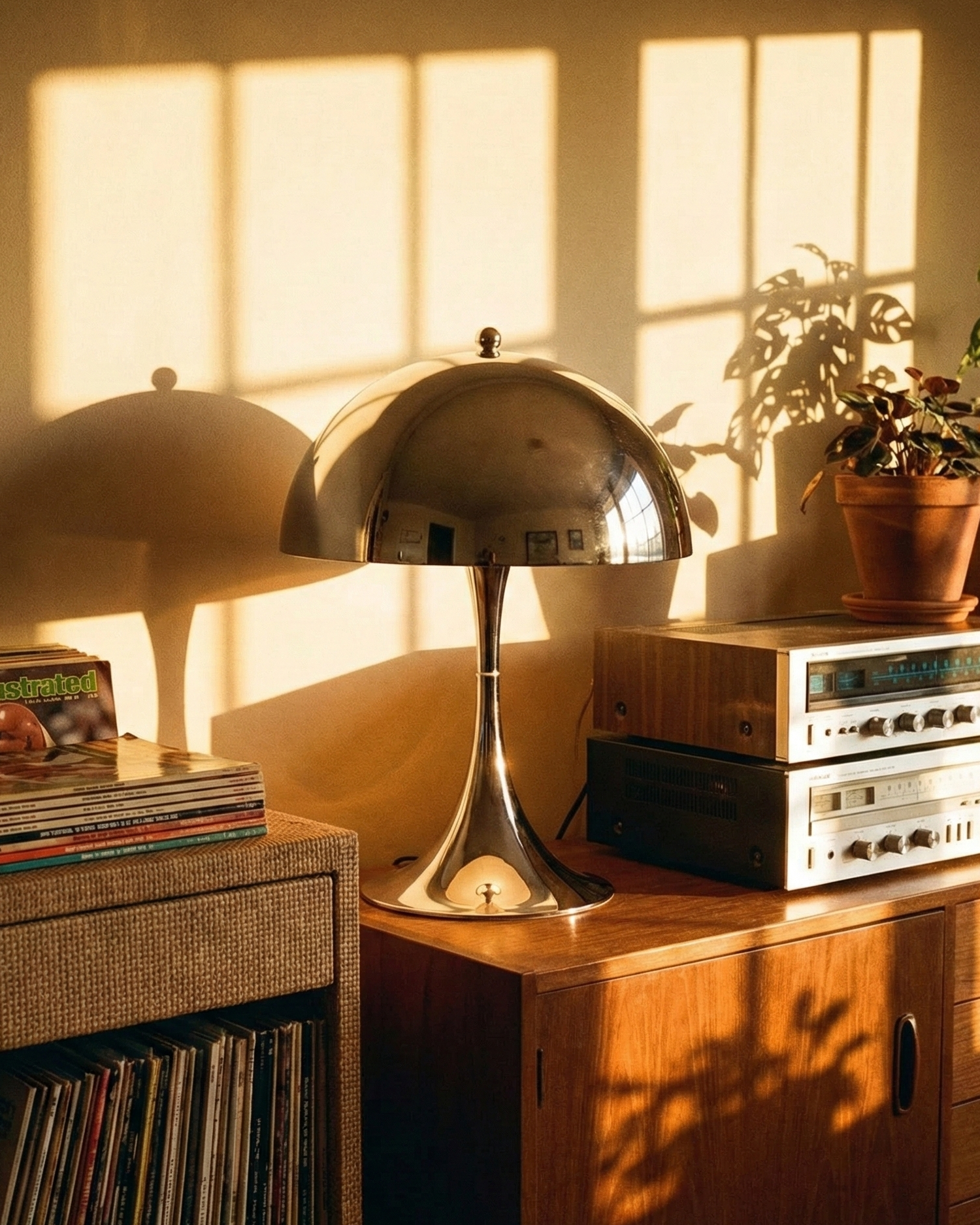 the chrome mushroom | mushroom table lamp