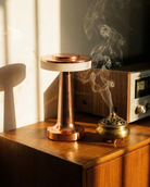 the ufo | metal touch table lamp | rose gold