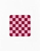 the checkerboard coaster | pink coaster
