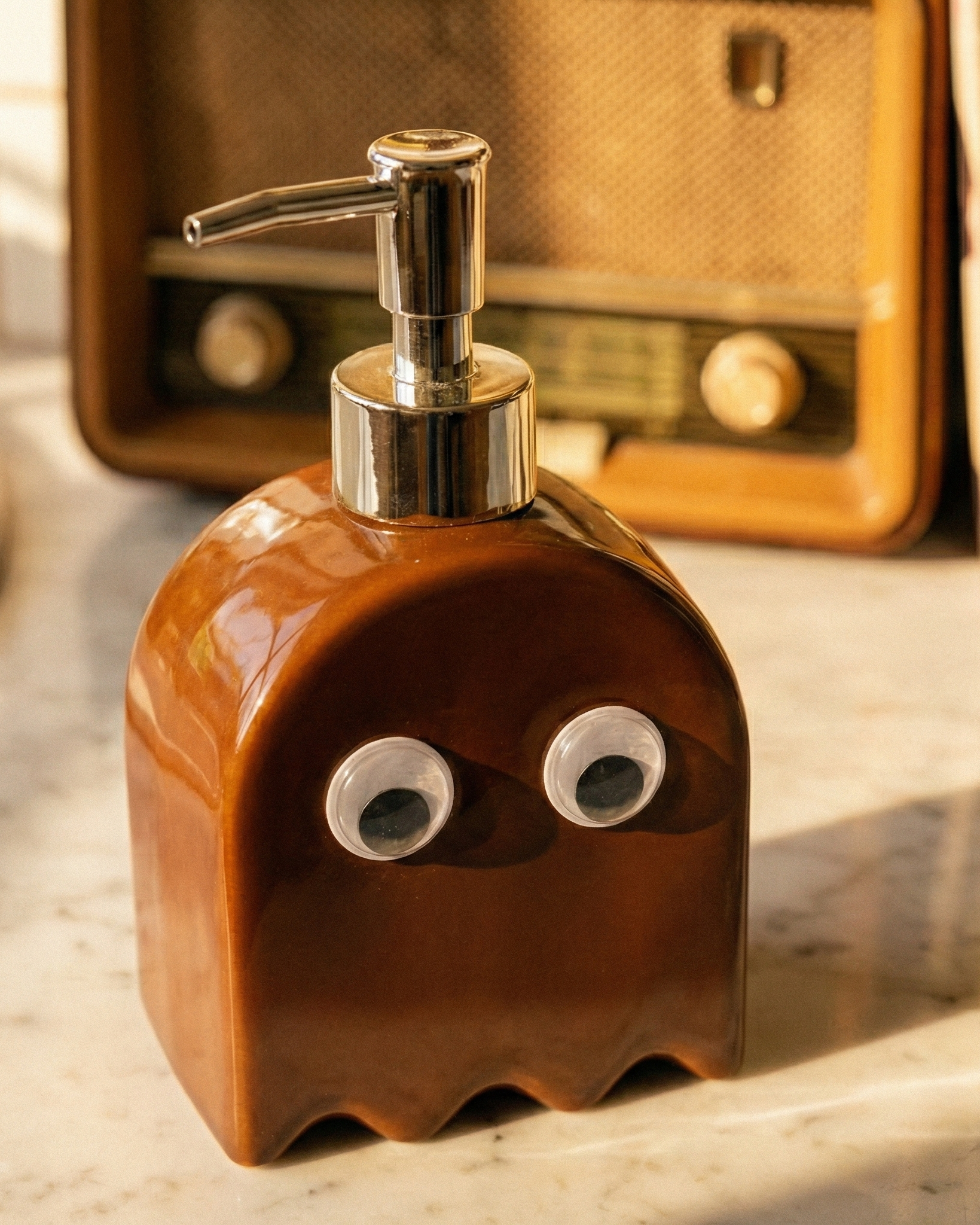 the arcade ghost | soap dispenser | brown