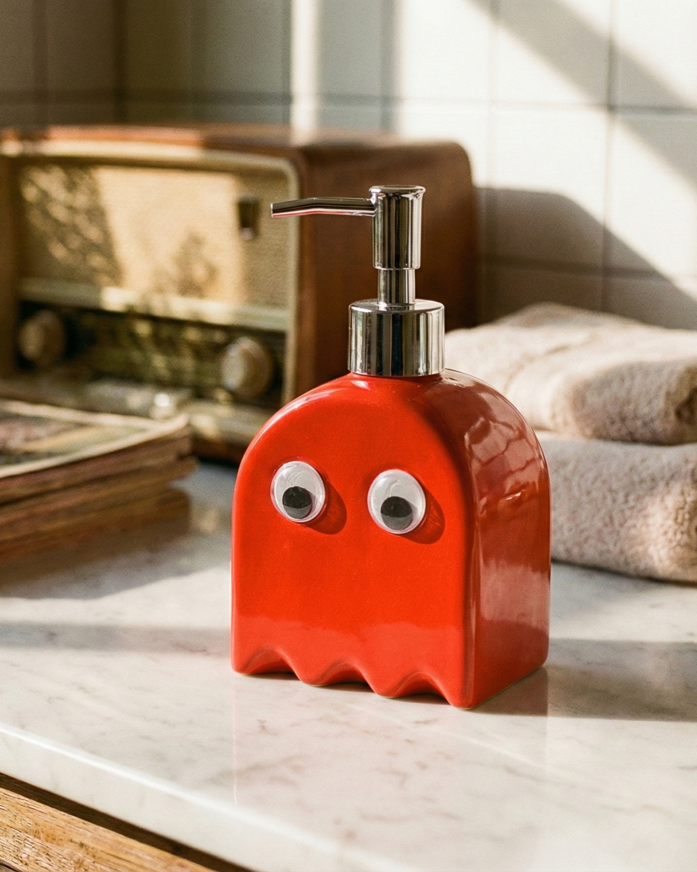 the arcade ghost | soap dispenser | red