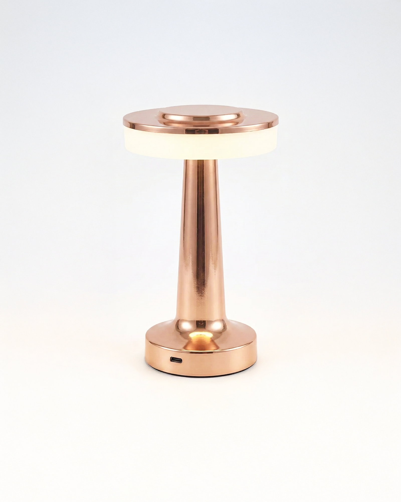 the ufo | metal touch table lamp | rose gold