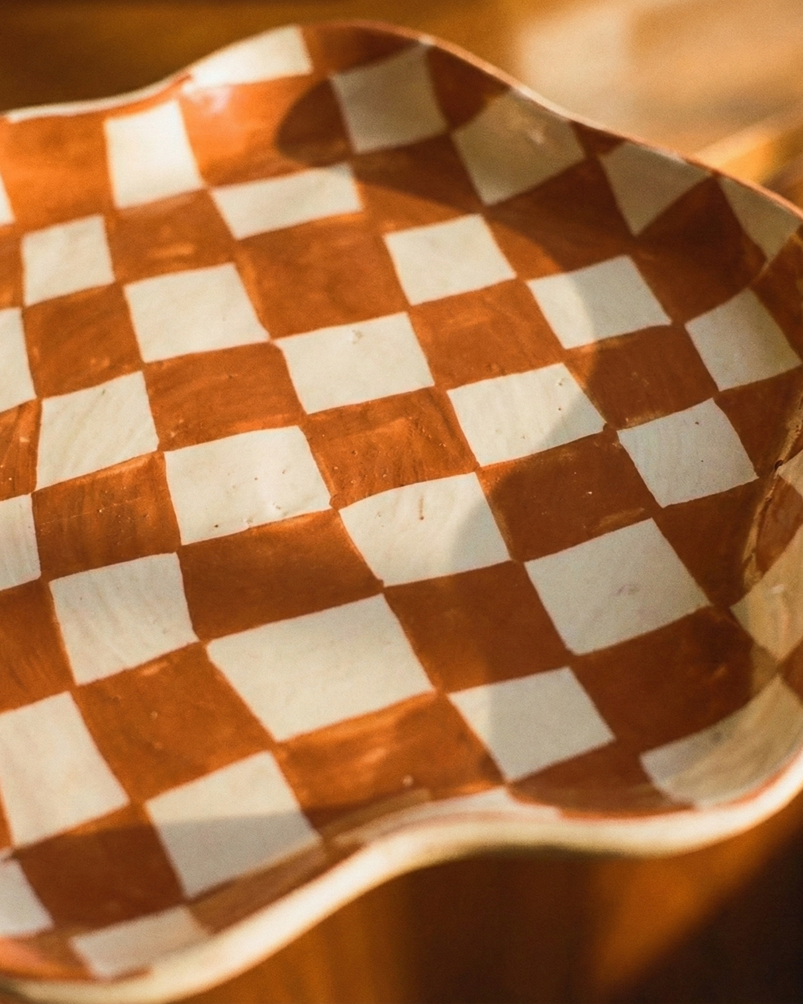 the chessboard | checkered plate | orange