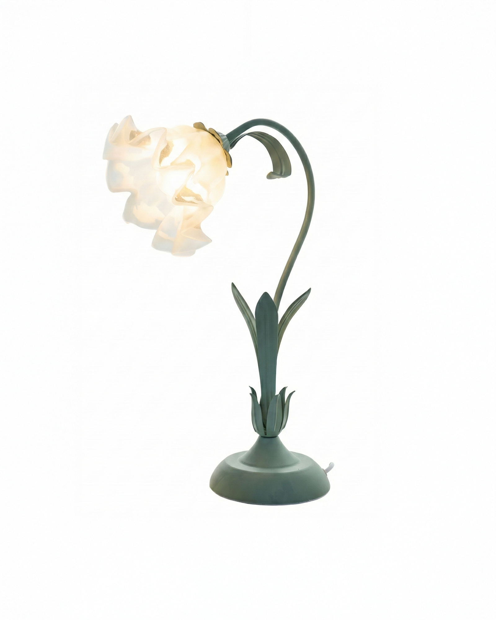 the romantic french flower | retro floral lamp | green
