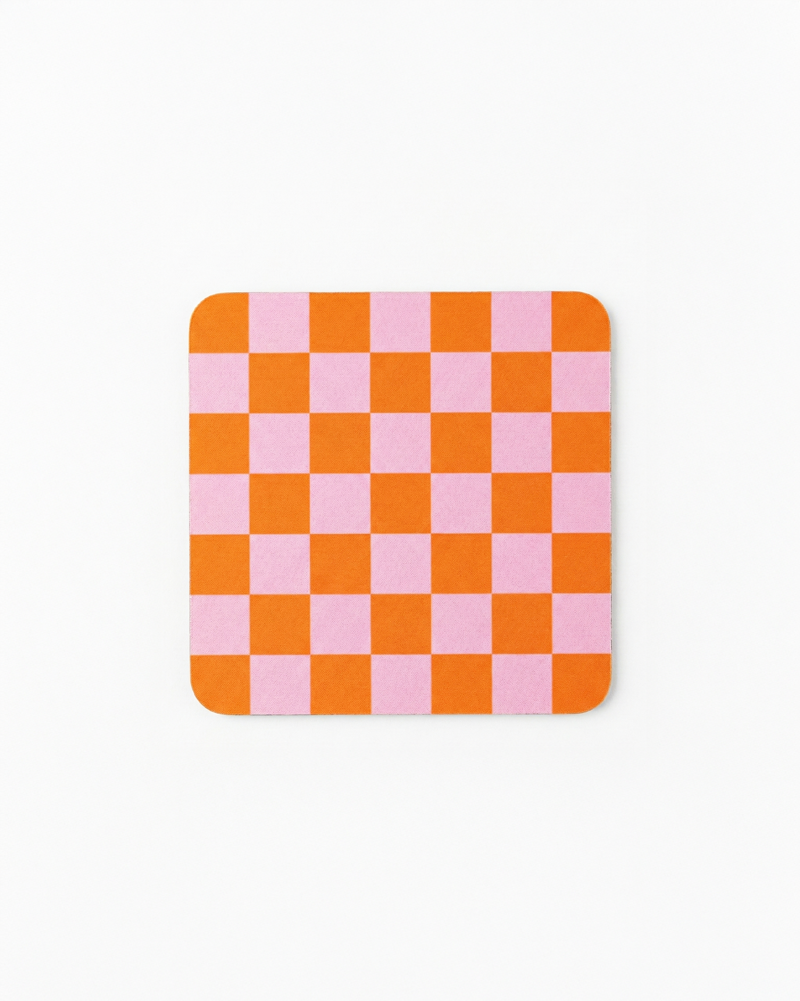 the checkerboard coaster | orange coaster