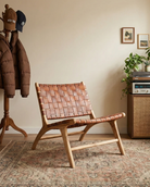 the braided chair | wooden and leather braided chair