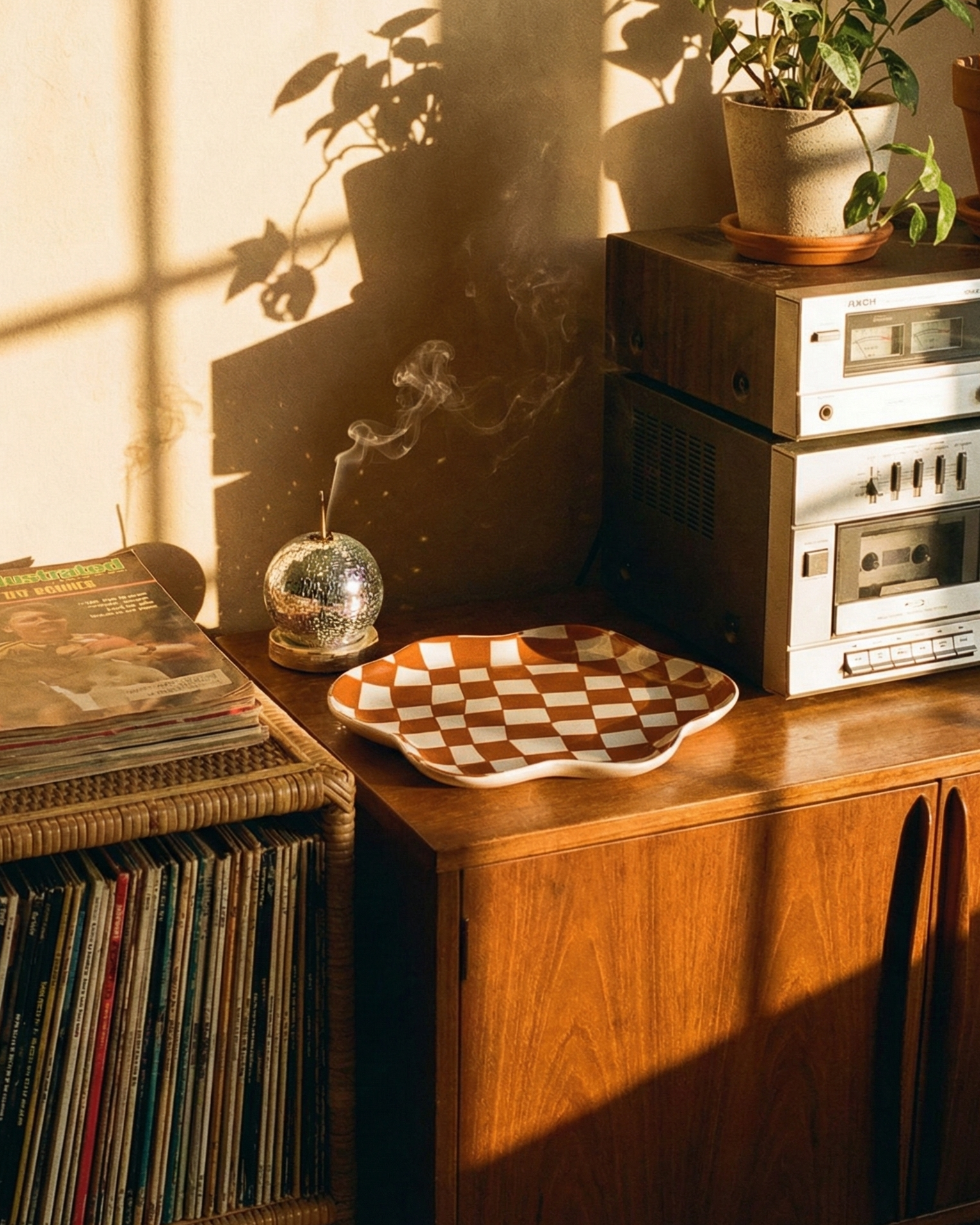 the chessboard | checkered plate | orange