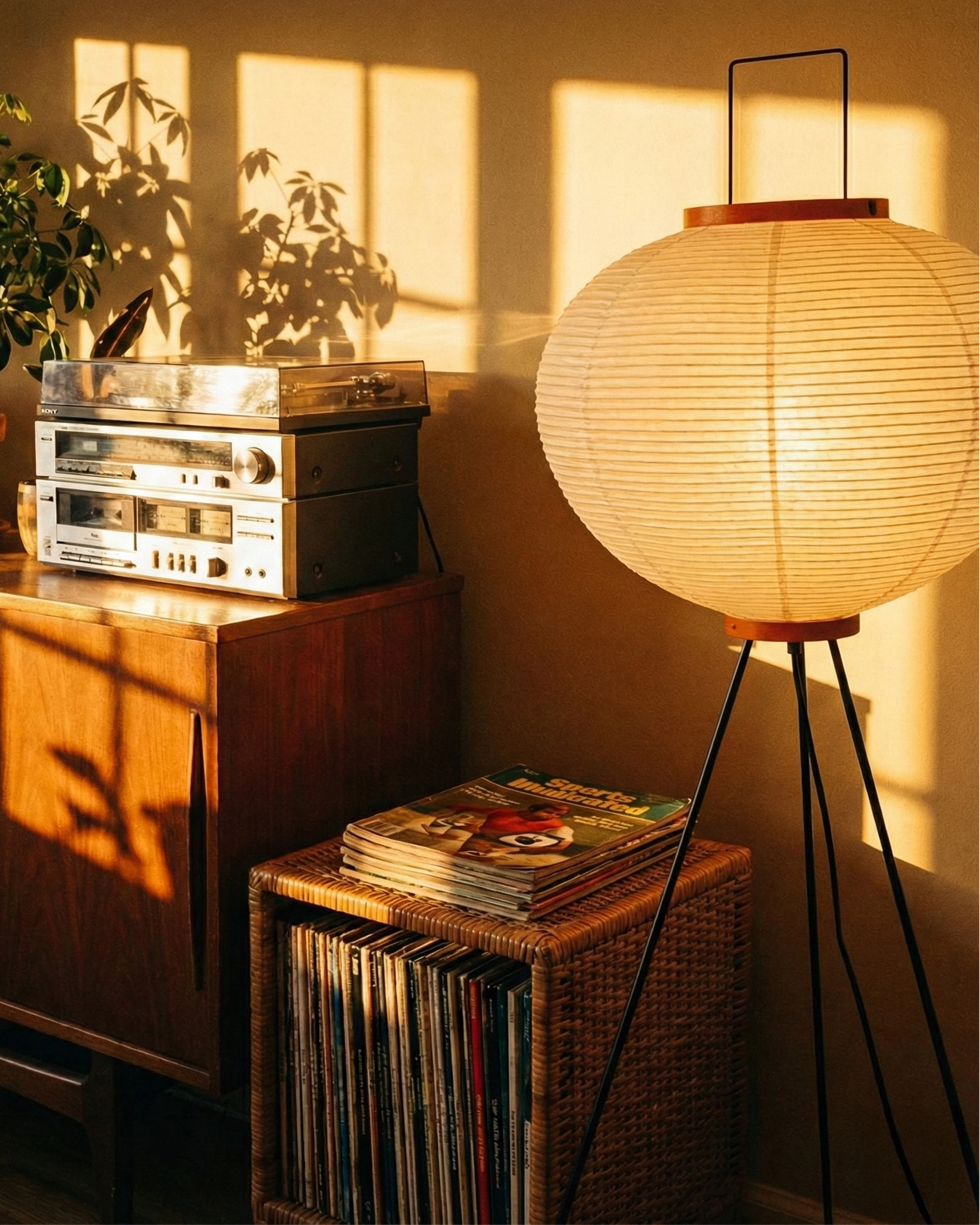 the lantern | japanese rice paper floor lamp