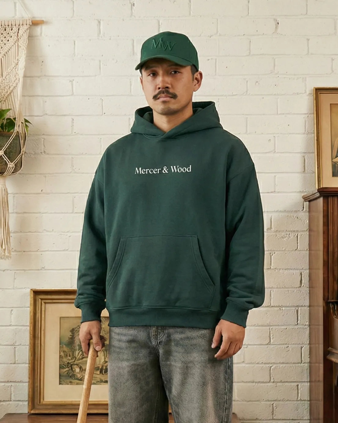 the staple | essential oversized boxy fit fleece hoodie